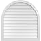 Ekena Millwork Round Top Surface Mount PVC Gable Vent w/ 2"W x 1-1/2"P Brickmould Frame, 34"W x 36"H GVPRT34X3602SN - alternate 1
